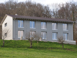 Zweifamilienhaus, Elementbau ab Kellerdecke mit Eternit Clinar Fassade